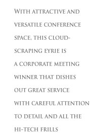 This a solid choice for corporate meetings in Shanghai with all necessary hi-tech frills