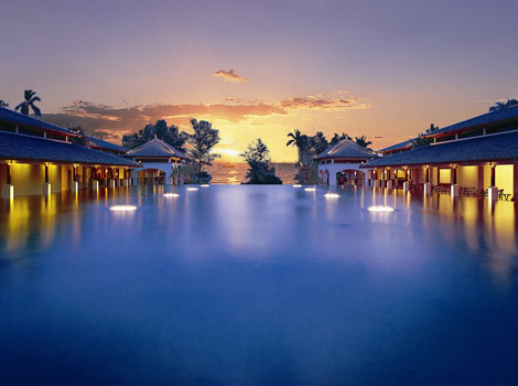 Water feature at JW Marriott Phuket, one of the best Phuket spa resorts
