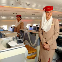Emirates A380 cabins have more elbow space and leg room