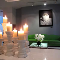 Beijing boutique hotels, Grace lobby with candles