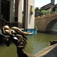 A 1.2km canal runs through Kempinski with dragon boat gondolas