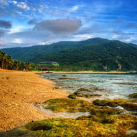 Andaz has a swimming stretch at the far end of Sunny Bay 