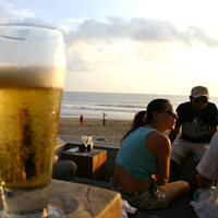 Bali nightlife and bars, Ku De Ta beer at Seminyak