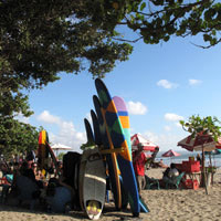 Bali fun guide, Kuta Beach for surfers and waves
