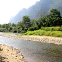 Laos nature, Nam Song River