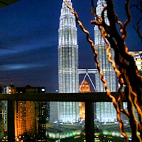 KL bars and fun evenings, Traders SkyBar Twin Tower view