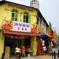 Penang guide, street corner shop-house