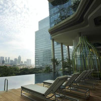 Singapore fun hotels, ParkRoyal on Pickering pool