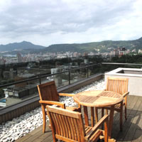 Beitou hot spring resorts, Grand View Resort patio