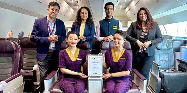 Vistara ranked No.9 worldwide for Cabin Service on Smart Travel Asia 2023 Poll