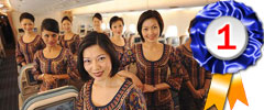 Singapore Airlines, Best Cabin Service worldwide
