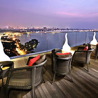 Hanoi nightlife, rooftop bar at Pan Pacific Hanoi