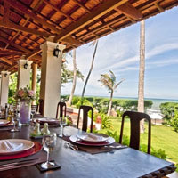 Villa dining at Takalau Resort, Mui Ne