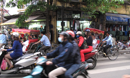 Hang Gai Street Motorcycles / photo: Vijay Verghese