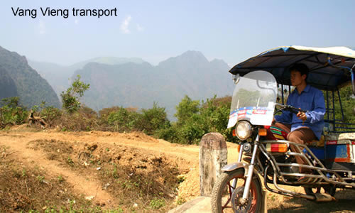 Vang Vieng transport / photo: Vijay Verghese