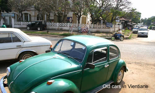 Old cars in Vientiane / photo: Vijay Verghese