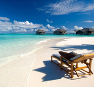 Acres of white sand at Conrad Maldives Rangali Island