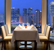 Fine dining with grand views at The Fullerton Hotel Singapore