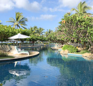 Stunning pools set the scene at this Bali child-friendly hotel