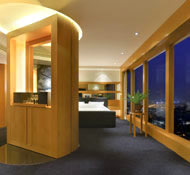 Well designed rooms look onto the mountain or city