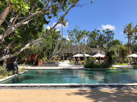 Vast stretches of pool and green make this one of the best Bali child friendly resorts