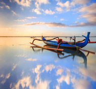 Hyatt Regency Bali is sited on Sanur Beach, which catches the best sunrises