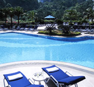 Breezy open-air swimming pool