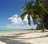 Powder white sand at Bang Sak Beach