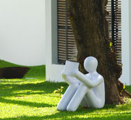 Dotted around are figures of readers