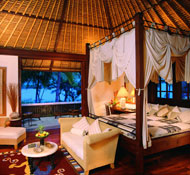 Four poster beds add to the classical charm of this understated address