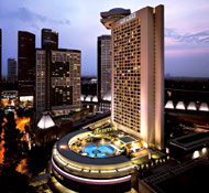 The hotel is in the middle of Marina Bay's shopping and business areas