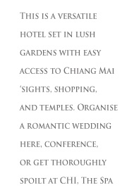 The central location and facilities make this one of the best Chiang Mai conference hotels