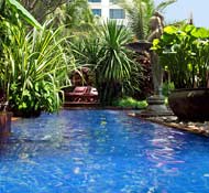 An airy pool offers a city escape, or try a massage at this top Bangkok spa hotel