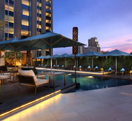 Pool with a view right above busy Sukhumvit Road
