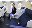 Widest business class seats on B787, ANA club