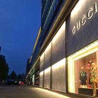 Beijing brand shopping at Gucci near Ritz-Carlton