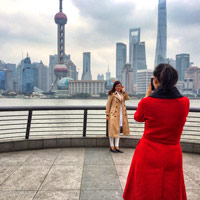 Oriental Pearl TV Tower along Pudong skyline