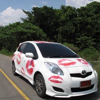 Mobile KISS in Phuket, Thailand, the Twinpalms car