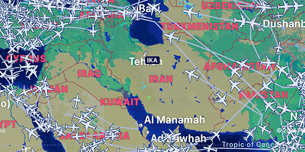 Middle East skies go dark as Iran conflict begins