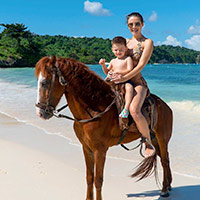 Boracay fun with the family and horse rides at Fairways & Bluewater