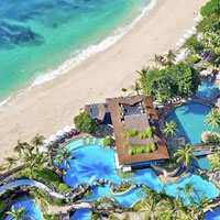 Hilton Bali aerial view of beach and pool