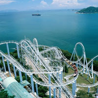 Dragon roller coaster in Hong Kong's Ocean Park