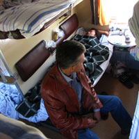 Trans Siberian train bunks in third class