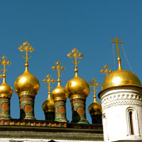 Trans-Siberian Railway guide, see Kremlin cuppolas, Moscow