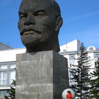World's largest Lenin head at Ulan Ude