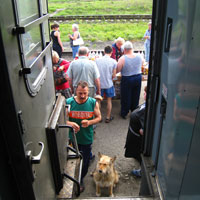 World's greatest rail adventure, Nizhny Novgorod platform on Trans-Siberian train route