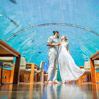 Maldives underwater wedding, Conrad Maldives Rangali Island