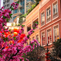 Lee Tung Avenue returns as a pedestrian only shopping street, CNY decorations