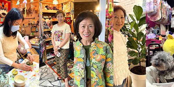 Kam Tin fun guide to Red Brick House Market - Tina Lui makes matcha; Fanny Leung sells bright Indian clothes; Anna Tang, Jenny at her Jungle; and pet-clothes store