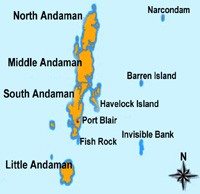 Andaman Islands map